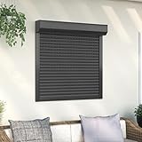 Xichuzi Rollladen Aluminium, Aussenrolladen, Schrank Rollo, Außenrollo, Sonnenschutzrollo Außen, 100 x 100