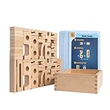 SumBlox Mini (Starter Set) - Set of 38 Mini STEM Solid Wood Educational Numbers, Including Wooden Box and Pack of 36 Activity Cards (German)