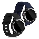 kwmobile 2X Sportarmband kompatibel mit Honor Watch GS Pro Armband - Fitnesstracker Band Set aus TPU Silik
