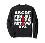 Valentinstag English Teacher I Love You süßes Alphabet ABC Sweatshirt