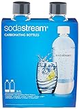 SodaStream DuoPack Ersatzflaschen für alle gängigen Sodastream Wassersprudler mit Kunststoff-Flaschen mit Schraubgewinde, 2x 1 L PET-Flasche
