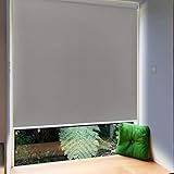 HENGMEI Senkrechtmarkise Balkon Außen Vertikalmarkise Balkonmarkise Sonnenschutz Balkonsichtschutz Balkonrollo für Balkon Terrasse,100x240cm,Grau