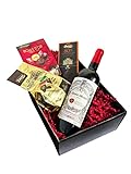 Edles Geschenkset Dunkles Genuss Duo Wein und Schokolade mit Nero d'Avola Rotwein und italienischen Schokoladenspezialitäten