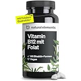 Vitamin B12 – 180 vegane Tabletten für 6 Monate – 500µg Vit B12 und 200µg Folsäure pro Tagesdosis – hochdosiert, ohne unnötige Zusätze – in Deutschland produziert & laborgeprü