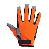 Angelhandschuhe Eisenplatte rutschfeste Handschuhe Schutz vor dem Schneiden Qualität Materialien Doppel Stiched Haltbarkeit L orange