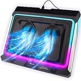 KLIM Mistral Laptop Kühler - NEU - Leistungsstarker Turbo-Ventilator (4500 U/min) - Gummiring Dichtung für maximale Leistung - Vermeide Überhitzung und schütze Dein Gaming Notebook - 15-17 Z