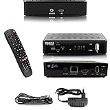 LEYF IPTV Box Plus / Full HD 1080p / Multimedia Player / Smart TV / Internet TV / Xtream (HDMI , 2X USB 2.0 , Ethernet , Av , Audio) + HDMI Kabel , Kompatible H.264 – H.265 , YouTube , Web TV