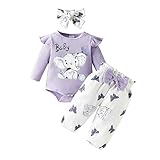 Mode Trainingsanzug Für Mädchen - Weiche Einfarbige Babyset Unisex SüßE Klamotten Freizeit Baumwolle Bekleidungssets SüßEr Mädchenanzug Mit Schleife Sport Freizeit Mode Kind Party Bekleidung