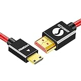 LinkinPerk 5m Mini HDMI Kabel/kompatibel mit HDMI 2.0a/b, 2.0, 1.4a (Ultra HD, 4K, 3D, Full HD, 1080p, HDR, ARC, Highspeed mit Ethernet)