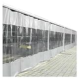 AWSAD Wasserdichter Vorhang Im Freien Gazebos Balkonzelt Seitenwände Transparentes PVC 0,5mm ​Plane Winddicht Regendicht for Pavillon, Balkon, Garage, Garten (Size : 2x2.5m)