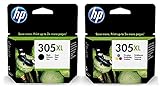HP 305XL Multipack Schwarz + Farbtinte (3YM62AE + 3YM63AE) für HP Deskjet 2700, HP DeskJet 2720, HP DeskJet Plus 4120, HP Envy 6020, HP Envy Pro 6420