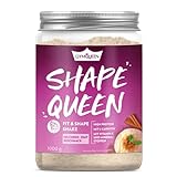 GymQueen Shape Queen Milchreis-Zimt 1kg, cremiger Eiweiß-Shake auf Basis von Molkenproteinen & Casein, High Protein Shape-Shake mit L-Carnitin & Vitamin C, angereichert mit Zink, Calcium und Magnesium