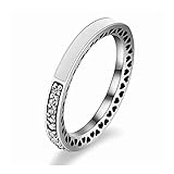KAITYUAN Ringe Ringe Frauen Mode-Kristall-Verlobungsring for Frauen Ringe Silber (Main Stone Color : 041, Ring Size : 9)
