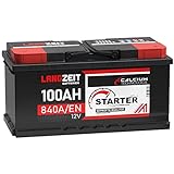 LANGZEIT Autobatterie 100AH 12V Batterie 30% mehr Startleistung ersetzt 88Ah 90Ah 92Ah 95Ah 100Ah