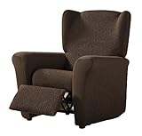 Zebra Textil Elastische Husse Relax-Sessel Beta Größe 1 Sitzer (Standard), Farbe Braun (Mehrere Farben verfügbar)
