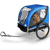 Bicycle gear - Hundeanhänger/Hundefahrradanhänger klappbar - Fahrradanhänger für Ihre Haustiere - 40 kg - 75x52x65cm - Blau/Schwarz