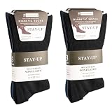 Socksberg Diabetikersocken Herren ohne Gummibund (6 Paar) 99% Baumwolle | Extra weite Diabetiker Socken ohne Bund oder Naht | Venenfreundliche Gesundheitssocken für geschwollene Füße (39-42, Schwarz)