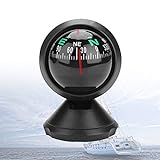 Yosoo Health Gear Autokompass, Schiffskompass, Einstellbarer elektronischer Kompass für die Bootsnavigation, Explorer-Kompass für Autokompass für Fahrzeugboote, schwarz