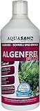 AQUASAN Aquarium Algenfrei Plus (Aquarium Algenvernichter, Algenentferner - Gegen nahezu alle Algen - Bartalgen, Pinselalgen, Schmieralgen), Inhalt:1 Liter