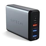 Satechi Type-C 75W Reiseladegerät mit USB-C PD Fast Charge, Quick Charge 3.0 – Kompatibel mit 2020/2018 MacBook Air, 2020/2018 iPad Pro, 2020 MacBook Pro, iPhone 11 Pro Max/11 Pro/11