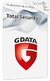 G DATA Total Security 2024 | 1 Gerät | 1 Jahr | Virenschutzprogramm | Passwort Manager | PC, Mac, Android, iOS | zukünftige Updates inklusive | Made in Germany | Aktivierungskarte p