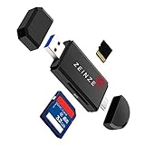 ZEINZE USB 3.0 Kartenleser, USB C Kartenleser, Highspeed SD/Micro SD Kartenlesegerät OTG Adapter für SD/Micro SD/TF/Smartphone/iPad Pro 2020/2018/Mac/PC Laptop und Mehr