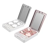 FRCOLOR 2 Sets Boxen Spiegel Farbe Einweichkoffer Praktisch – Koffer Für Die Reise Kosmetikbehälter Zubehör Halter Koffer Für Die Reise – Kit Pp Silb