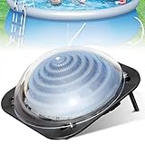 DISHENGZHEN Solar-Poolheizung für oberirdische und unterirdische Pools mit Schlauchanschlüssen – ideal für den Heimgebrauch im Freien (schwarz)