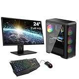 Sedatech Expert Gaming PC Paket • Intel i5-12400F 6X 2.5Ghz • Geforce RTX 3060 • 16 GB RAM • 1000GB SSD M.2 • WLAN • Bluetooth • Windows • Desktop Computer + 24' LED Monitor Full HD + Maus/Tastatur