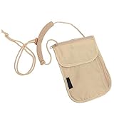 Soft Touch Nylon Neck Bag Schwarz/Elfenbeinweiß langlebig tragbar für Outdoor (Elfenbeinweiß)