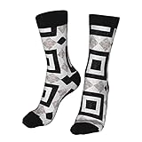 YUMEBLTD Retro Marmor Muster Socken, Neuheit Sport Crew Socken für Männer Frauen, siehe abbildung, One size