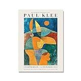 Paul Klee Ausstellungsgalerieplakat, nordische moderne minimalistische Aquarell-Leinwanddrucke, rahmenlose Leinwandbilder A1 60x90cm