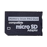 RGEEK PSP Memory Stick Adapter, Micro SD auf Memory Stick PRO Duo Karten für Sony Playstation Portable, Kamera, Handycam