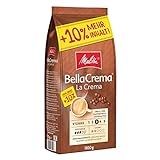 Melitta BellaCrema La Crema Ganze Kaffee-Bohnen 1,1kg, ungemahlen, Kaffeebohnen für Kaffee-Vollautomat, mittlere Röstung, geröstet in Deutschland, Stärke 3