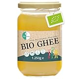Go-Keto BIO Ghee, 1250g - 100% geklärte Butter, BIO zertifiziert, Ayurveda, perfekt für die Keto Diät und ideal zum Backen und Braten, Laktosefrei, Glutenfrei, non GMO