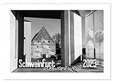 Schweinfurt schwarzweiß (Wandkalender 2023 DIN A2 quer) Monatskalender