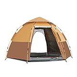 MSHENUED Campingzelt für 3-4 Personen Pop Up Instant Zelte, wasserdichtes Kuppelzelt für Camping mit abnehmbarem Regenüberzug und Tragetasche