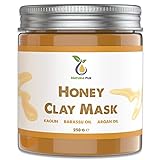 Honig Gesichtsmaske 250g - NATURKOSMETIK Anti Pickel, Mitesser Maske und gegen Akne - Anti-Aging Pflege für trockene und unreine Haut - Reinigungsmaske für Gesicht und Körper
