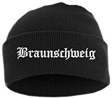 HB_Druck Braunschweig Umschlagmütze - Mütze - Bestickt - Einheitsgröße Schwarz