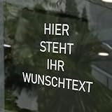 INDIGOS UG - Schaufensteraufkleber personalisiert - Wunschtext - 60 cm - Fensterfolie selbst gestalten - Firma, Einzelhandel, Büro - individuelle Beschriftung - Werbung, Dek