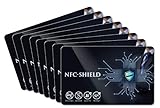 8X NFC Shield Card - RFID & NFC Schutz/Blocker - Made in Germany - Schützt Das gesamte Portmonnaie & Kartenetui mit Ihren EC und Kreditkarten - Nie Wieder RFID Schutzhüllen notwendig