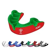 OPRO Silver Level Sport-Mundschutz für Erwachsene und Jugendliche, Zahnschutz mit neuem Anpassungswerkzeug für Hockey, Rugby, Boxen (Wales RU, Erwachsene)