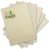 75x ÖKO Bastel-Karton aus Graspapier DIN A4 - sehr starkes Recycling Papier 400 g/m² - Umwelt Bastelpapier für Einladungen oder Menükarte - Glüxx Agent