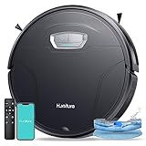 HONITURE Saugroboter mit Wischfunktion,G20 Pro Staubsauger Roboter mit 4500Pa Starke Saugkraft,7,6 cm Roboterstaubsauger mit APP Steuerung 180 Min Laufzeit,Ideal für Tierhaare,Teppiche und Hartbö