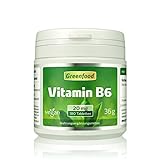 Vitamin B6, 20 mg, hochdosiert, 180 Tabletten – für mehr Energie. Wichtig für Blutbildung und Immunsystem. OHNE künstliche Zusätze. Ohne Gentechnik. Vegan.