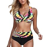 SKTIISN Badeanzug Damen große Oberweite Sport Bikini sexy mit bügel Bikini Damen Set Curvy blau Badeanzug Cut Out Badeanzug Damen große Oberweite Cup e mit bügel Badeanzug Schwang