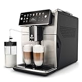 Saeco SM7583/00 Xelsis Kaffeevollautomat 12 Kaffeespezialitäten (LED-Display mit Direktwahltasten, 6 Benutzerprofile), Edelstahl
