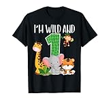 I'm Wild and One Zoo Theme 1st Birthday Safari Jungle Animal T-Shirt