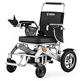 Veleco COSMO: Elektrorollstuhl, leicht, faltbar, E-Rollstuhl, mit einfach zu bedienendem Ein-Finger-Joystick, Motor 250 W