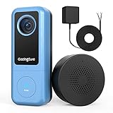 GazingSure Video Türklingel - 2K WLAN Security Türklingel mit Kamera und Chime, Echtzeit-Übertragung, Bewegungserkennung, IP65 Wetterfestigkeit, kompatibel mit Alexa und Google Assistant